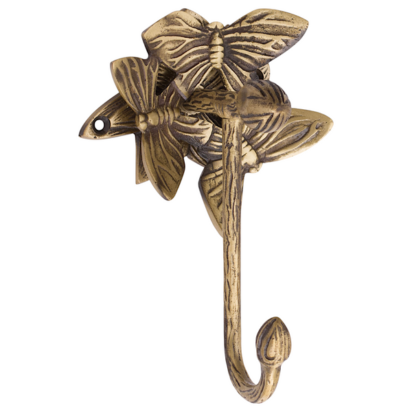 Brass Butterfly Bathroom Set - Antique Brass