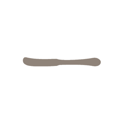 Corby Hall Toledo Butter Knife | Solid Handle | Mirror Finish: 6266