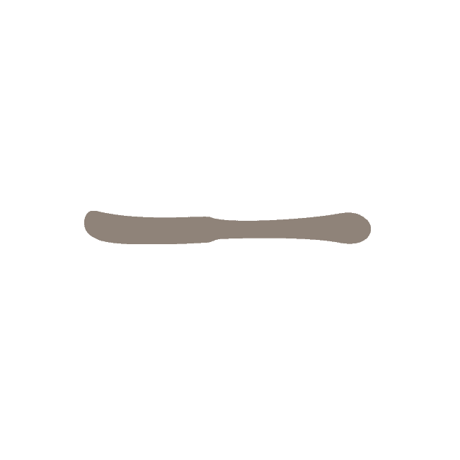 Corby Hall Sante Fe 2 Butter Knife Solid Handle | Mirror Finish: 5866