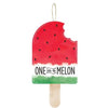 13" Wooden Popsicle Sign: Melon