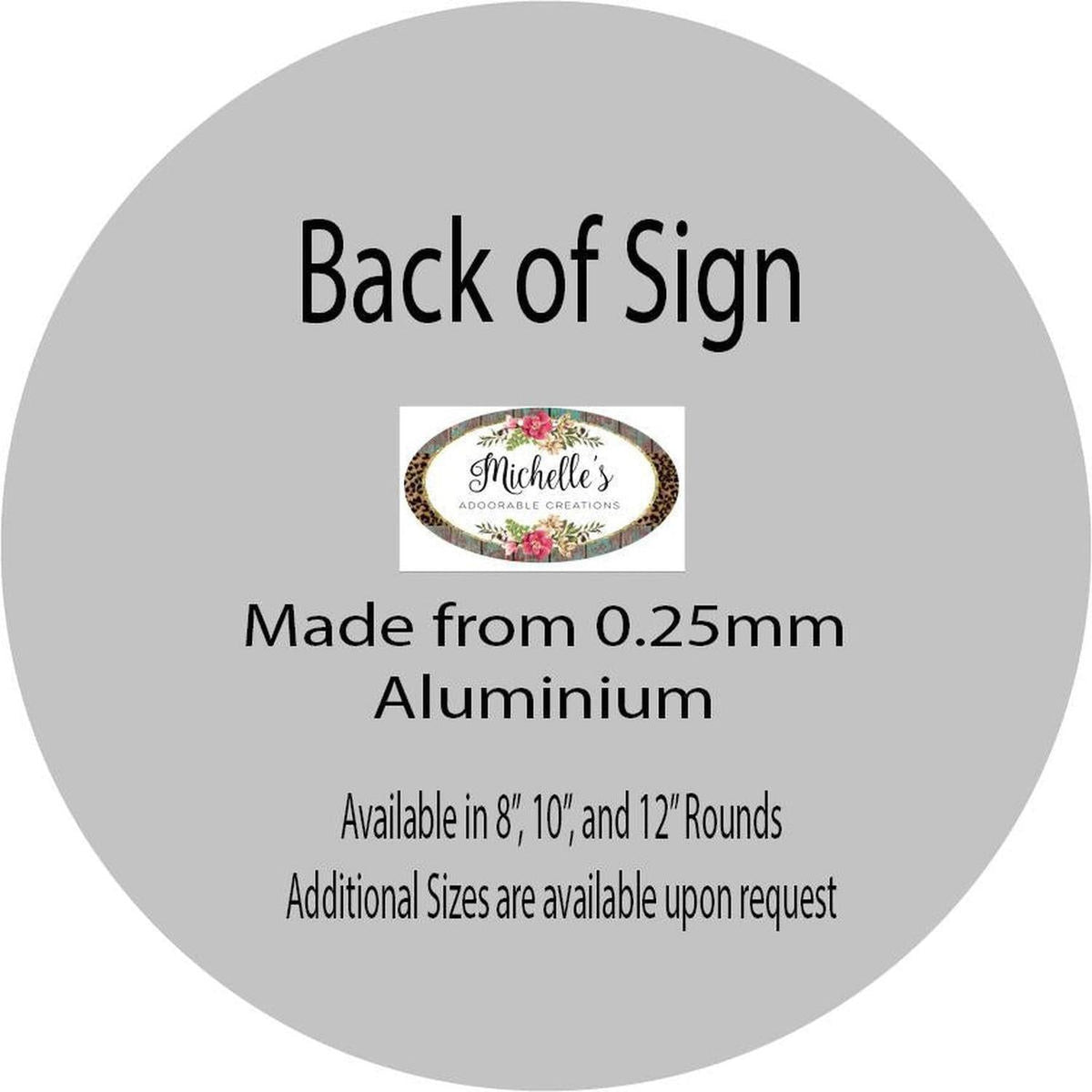 Green Monster Round Sign