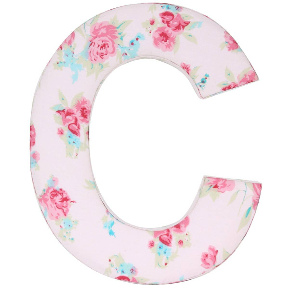 Rosie Pink Floral Fabric Wall Letters