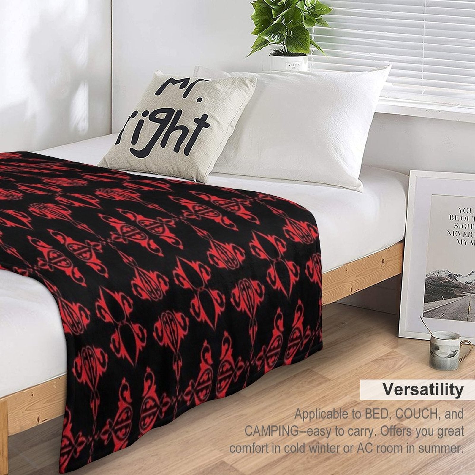Vintage Abstract Design on Black Background Premium Throw Blanket