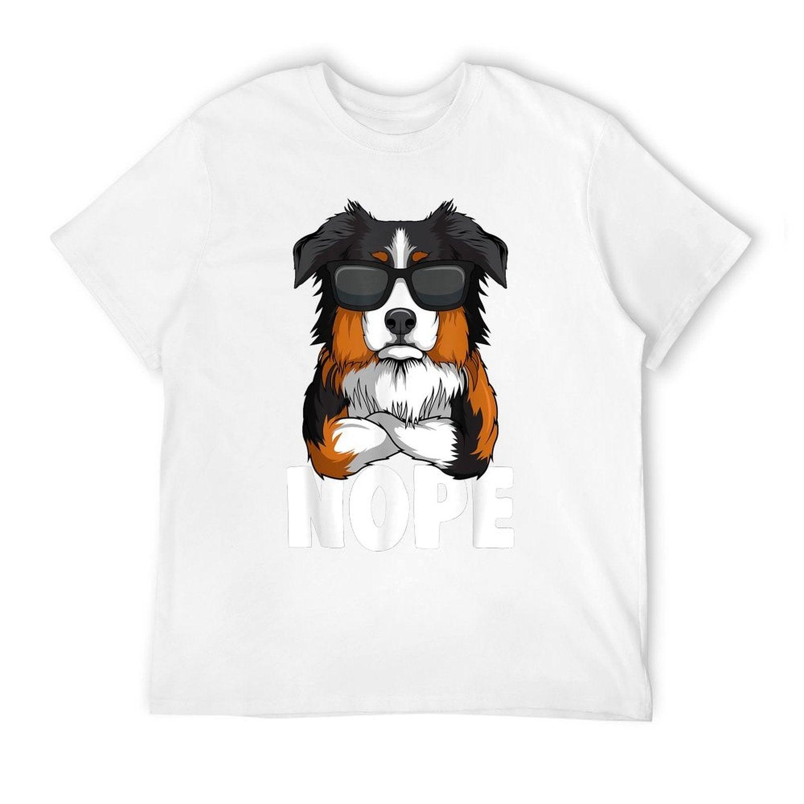 Australian Shepherd Aussie Dog  Rolled Sleeves T-Shirt