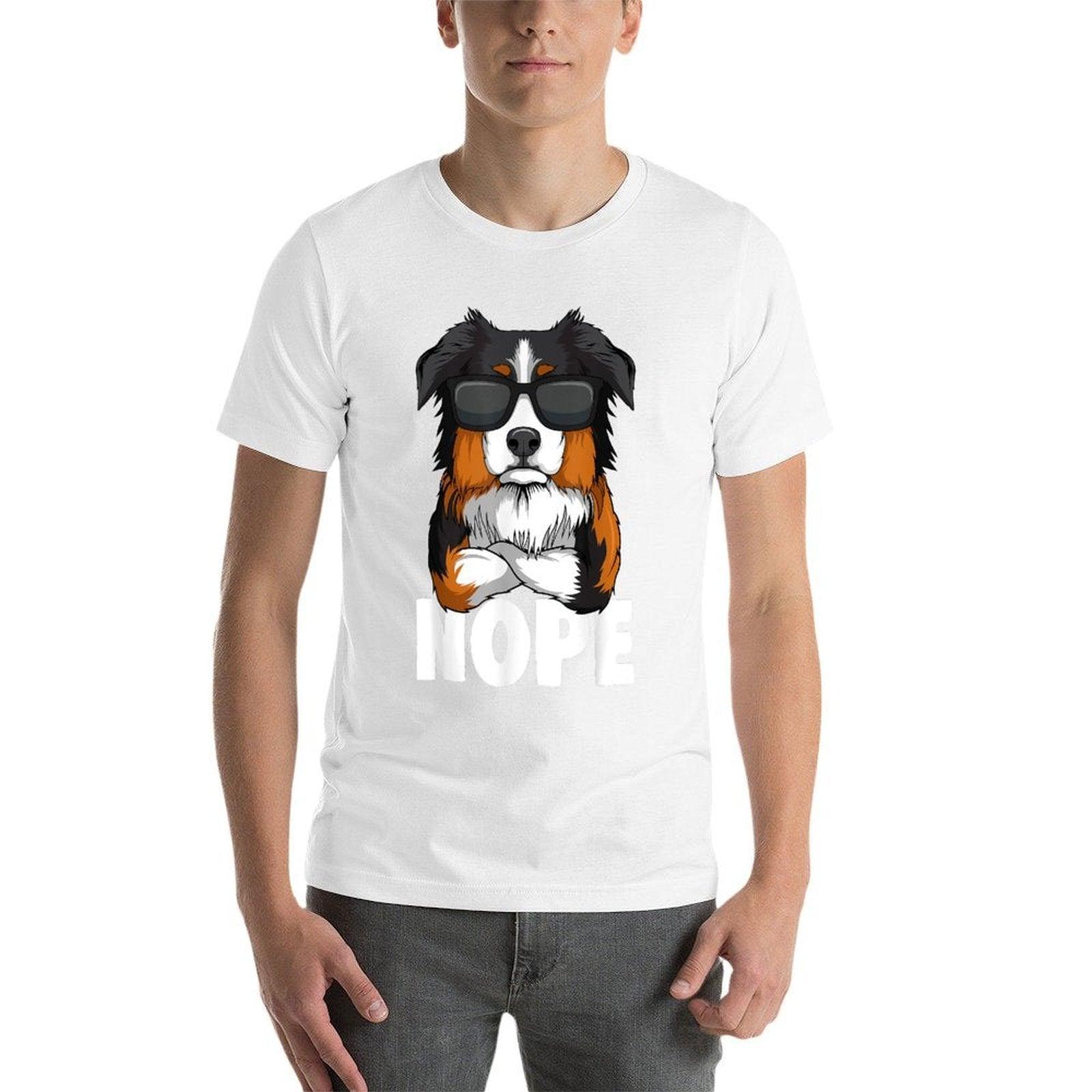 Australian Shepherd Aussie Dog  Rolled Sleeves T-Shirt