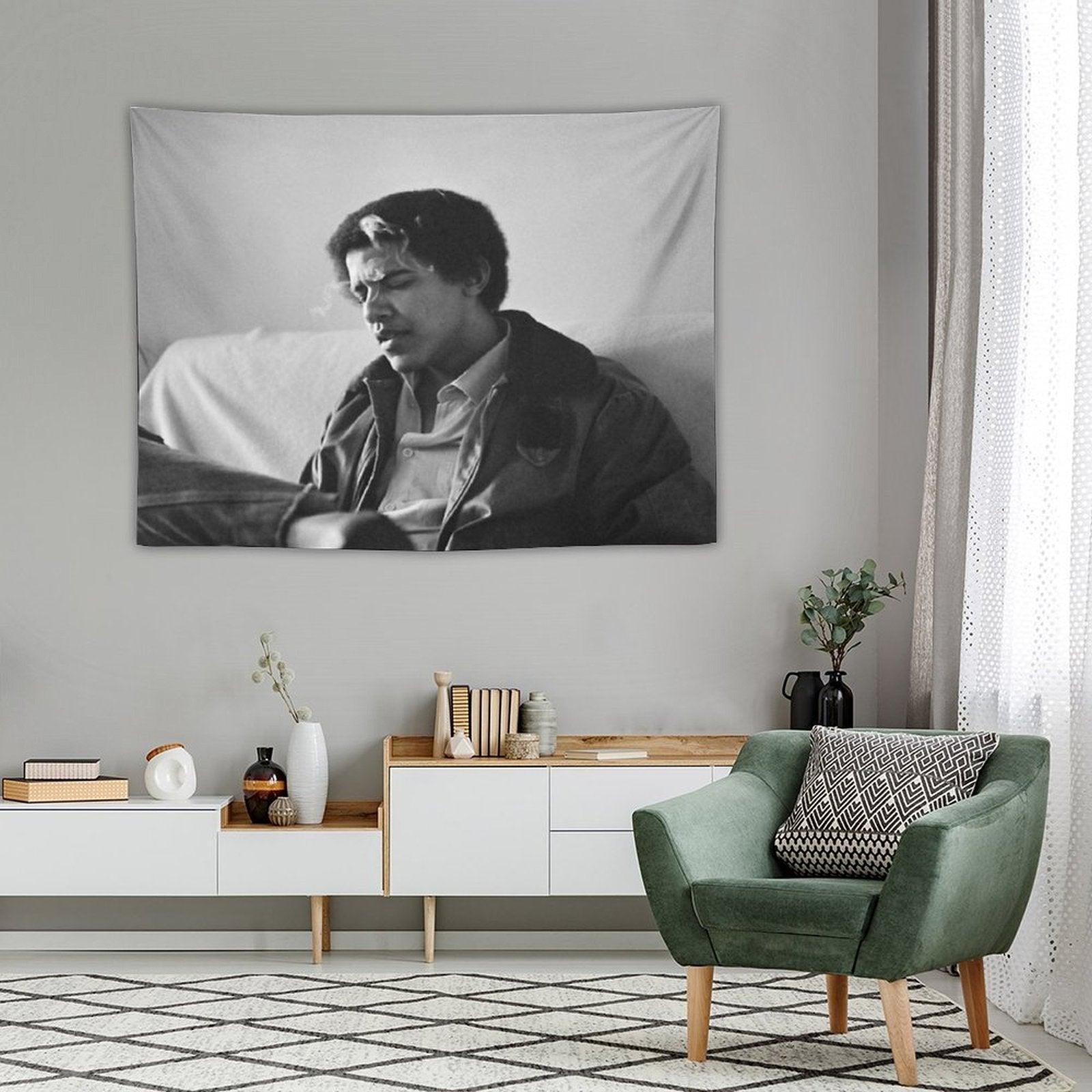 Young Obama Tapestry