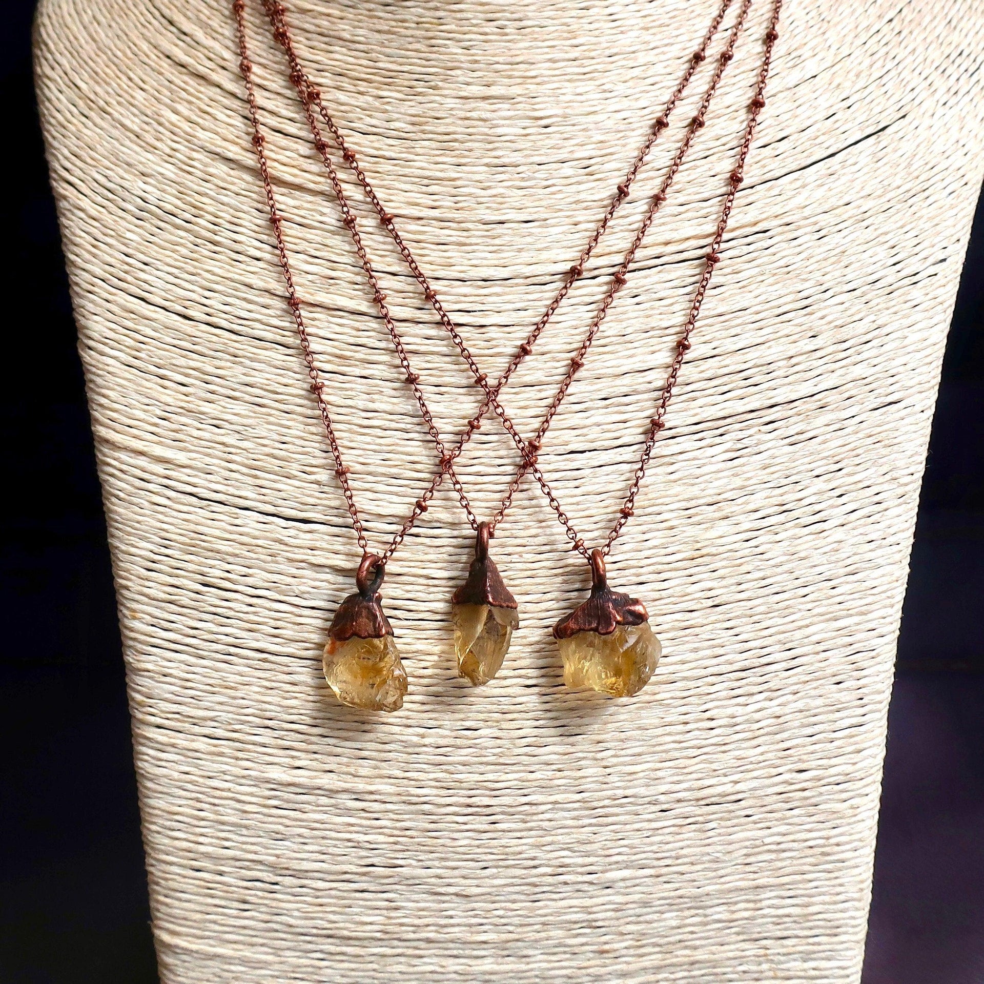 Copper Citrine Necklace - A Talisman of Abundant Joy | By Blackbird & Sage