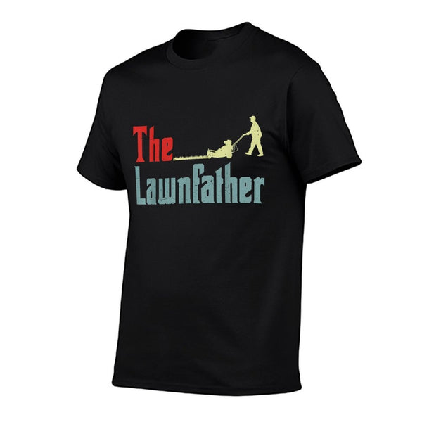 Lawnfather Lawn Mowing Men Father Day Funny Mower Garden Dad T-Shirt BionZax