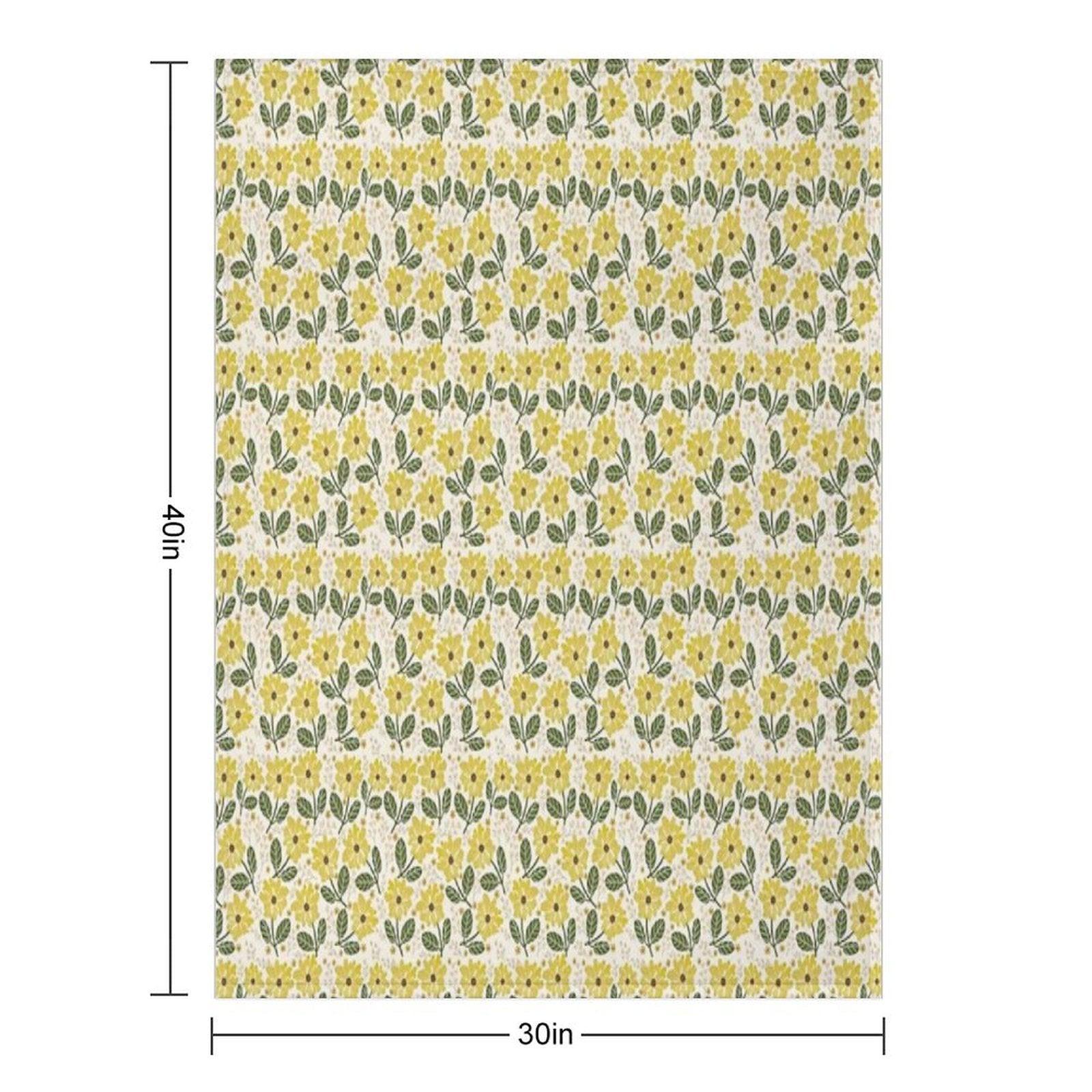 Golden Bloom Throw Blanket