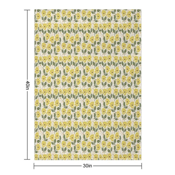 Golden Bloom Throw Blanket