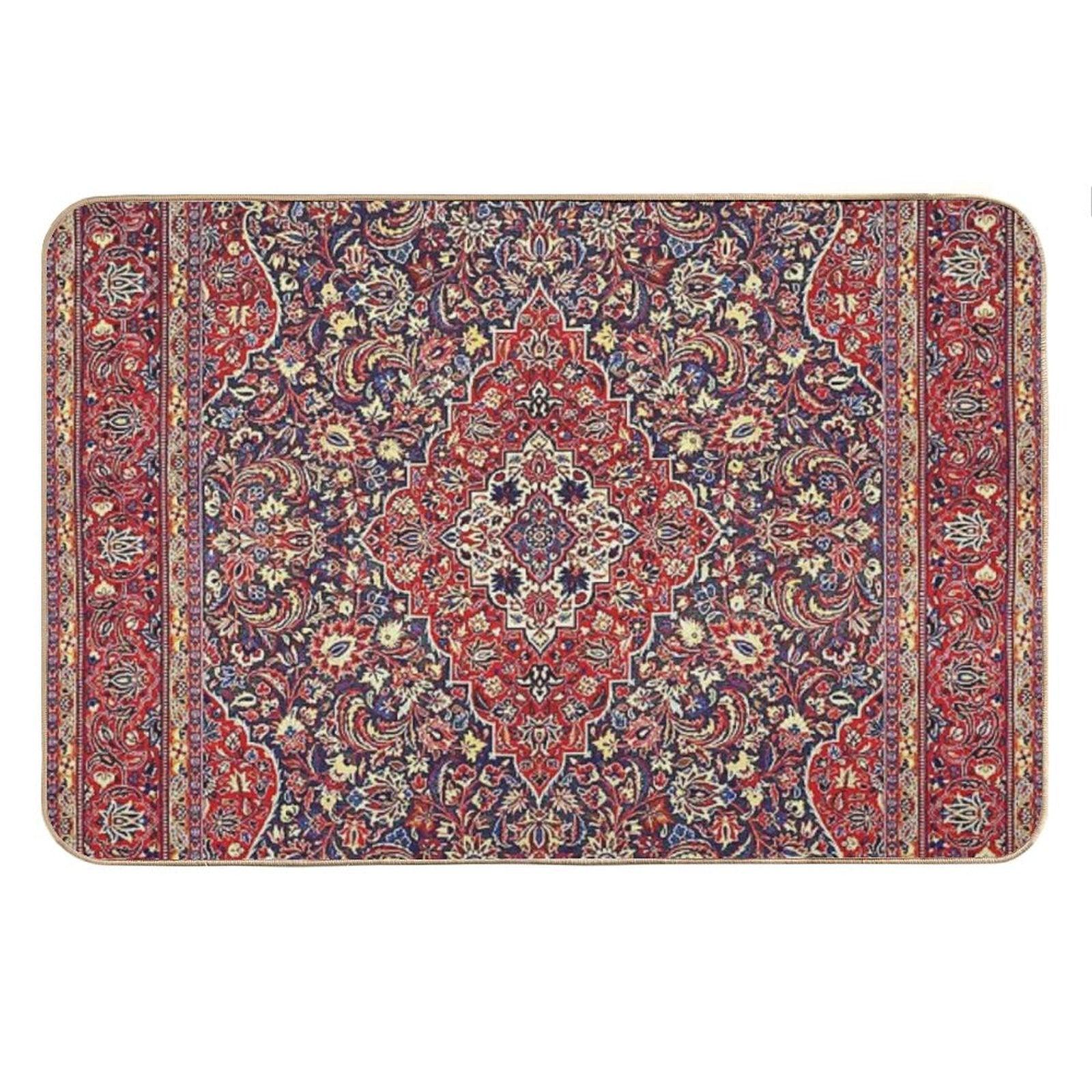 Northwest Persian Silk Carpet Print Bath Mat
