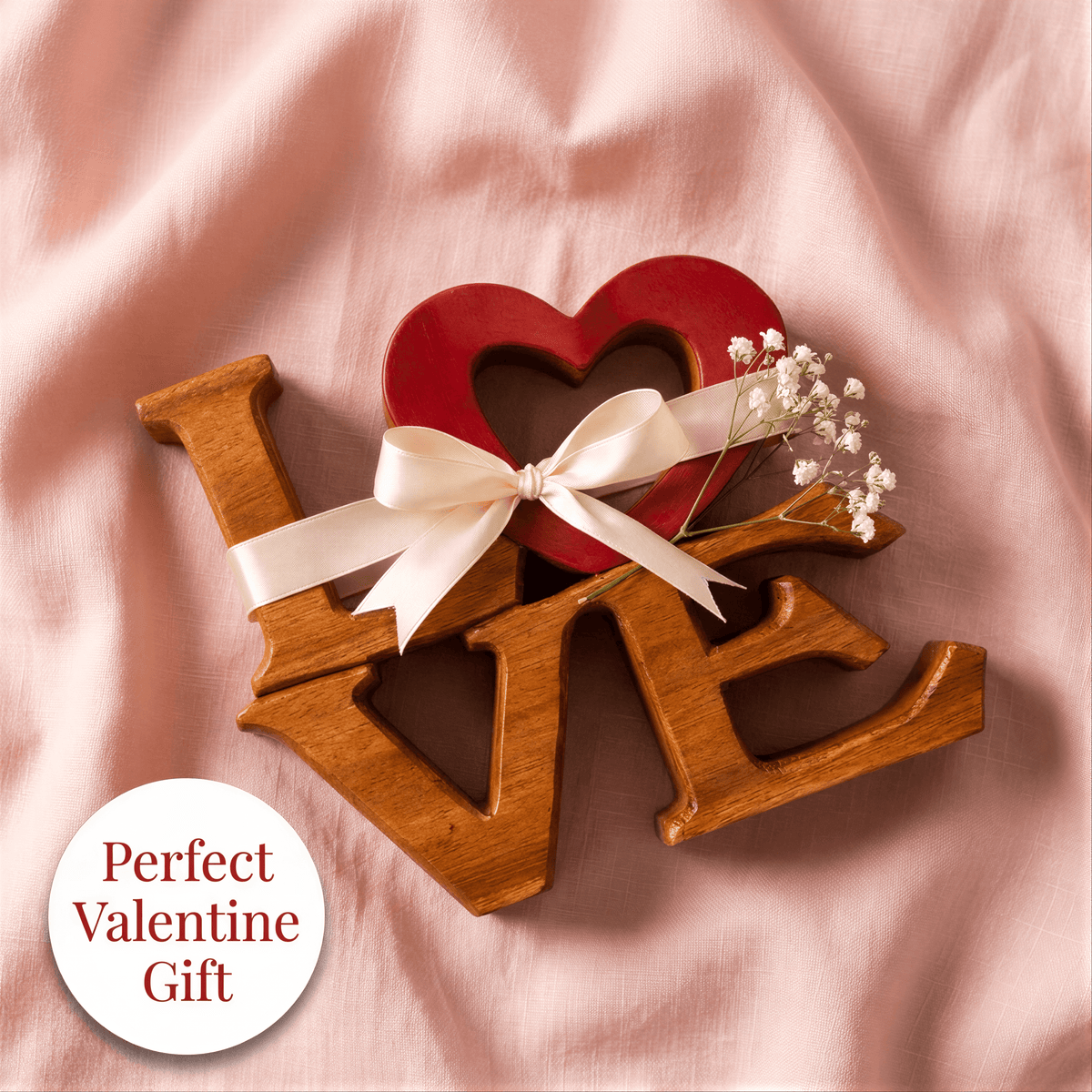 Wooden Love Sign – Elmija, Acacia Wood