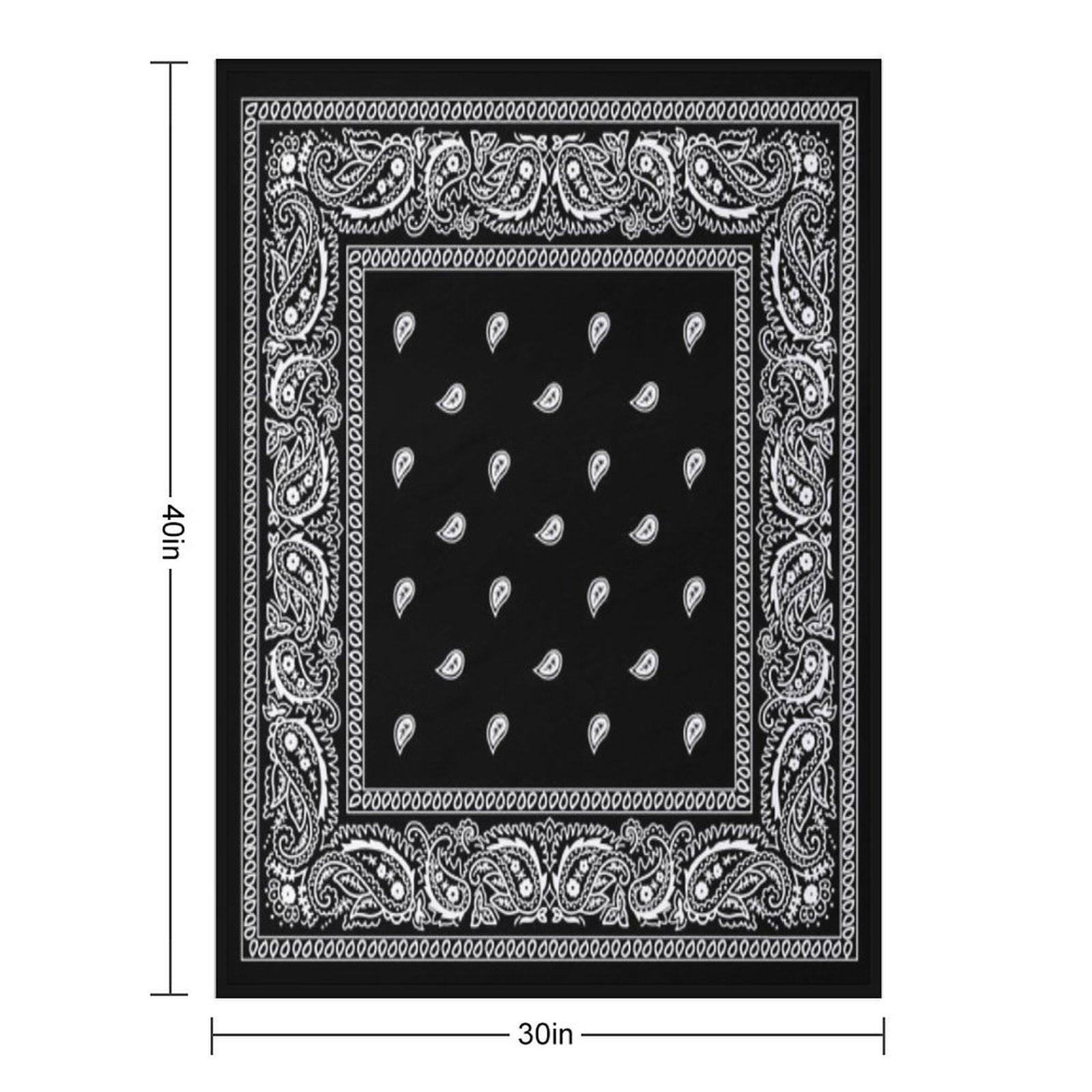 Bandana Black Throw Blanket