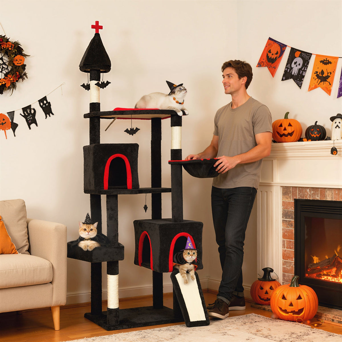 PawHut Gothic Cat Tree - 78
