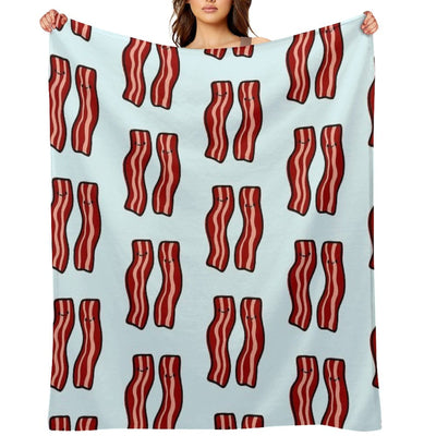 Cute Bacon Velvety-soft Throw Blanket