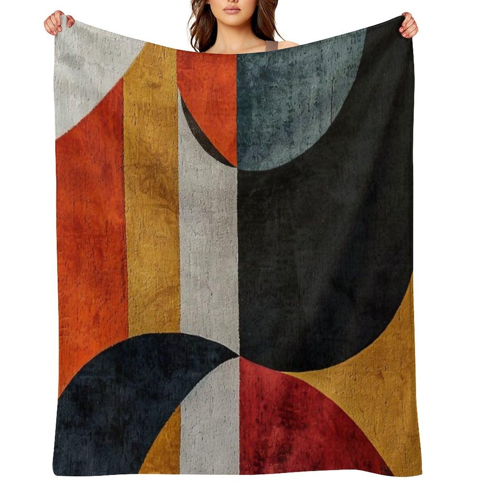Geometric Shapes Throw Blanket