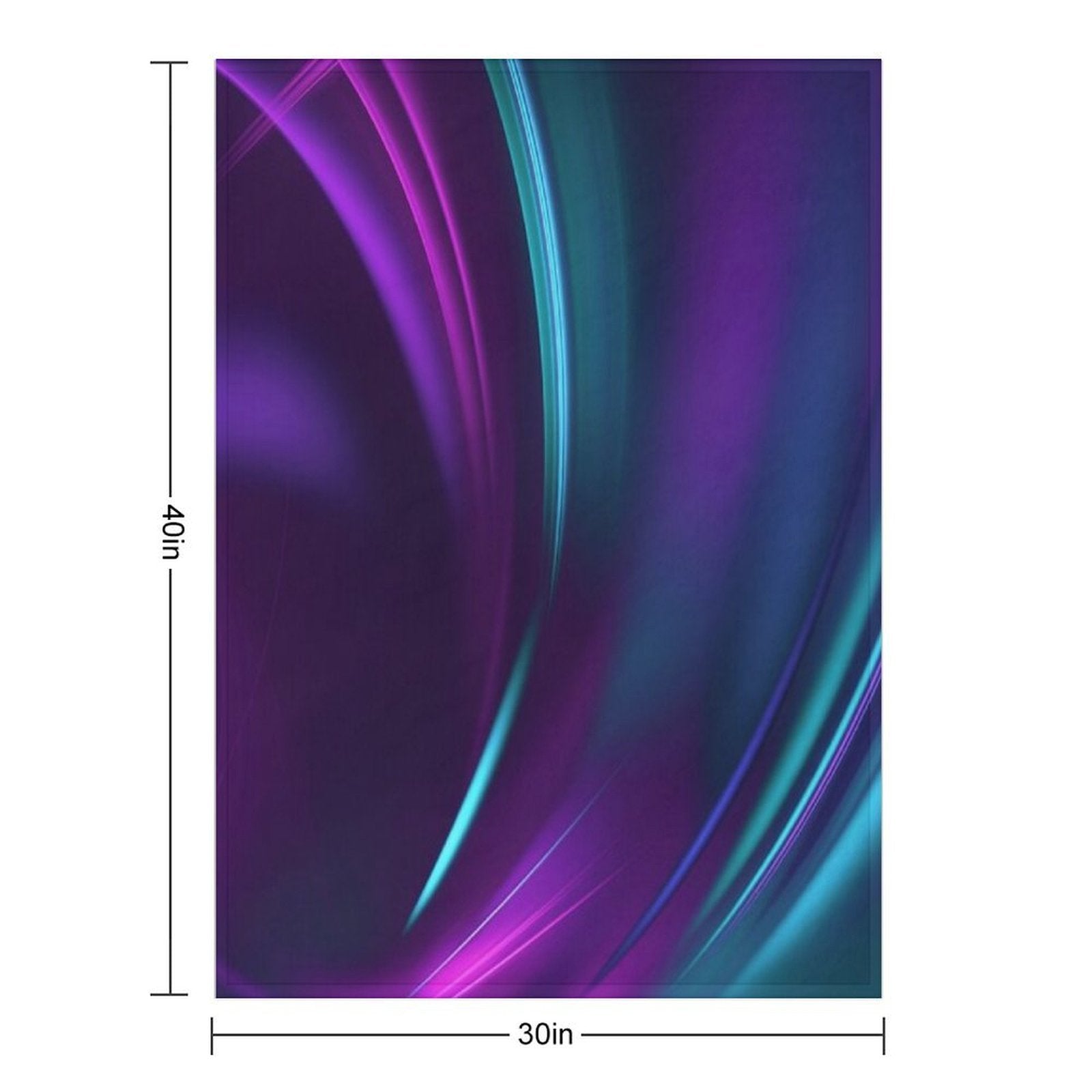 Purple Teal Swirl Sustainable Throw Blanket