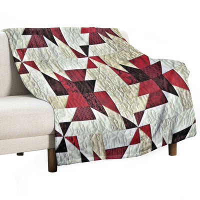 Triangle Fabric Eco-conscious Throw Blanket