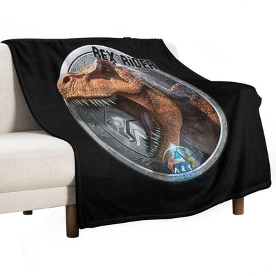 ARK Survival Ascended - Rex Rider Throw Blanket
