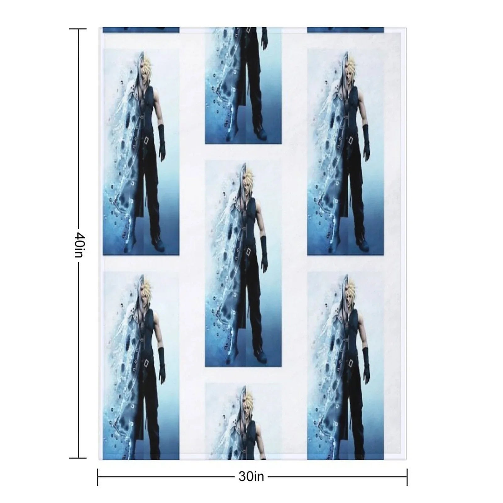 Final Fantasy VII - Sephiroth And Cloud Throw Blanket