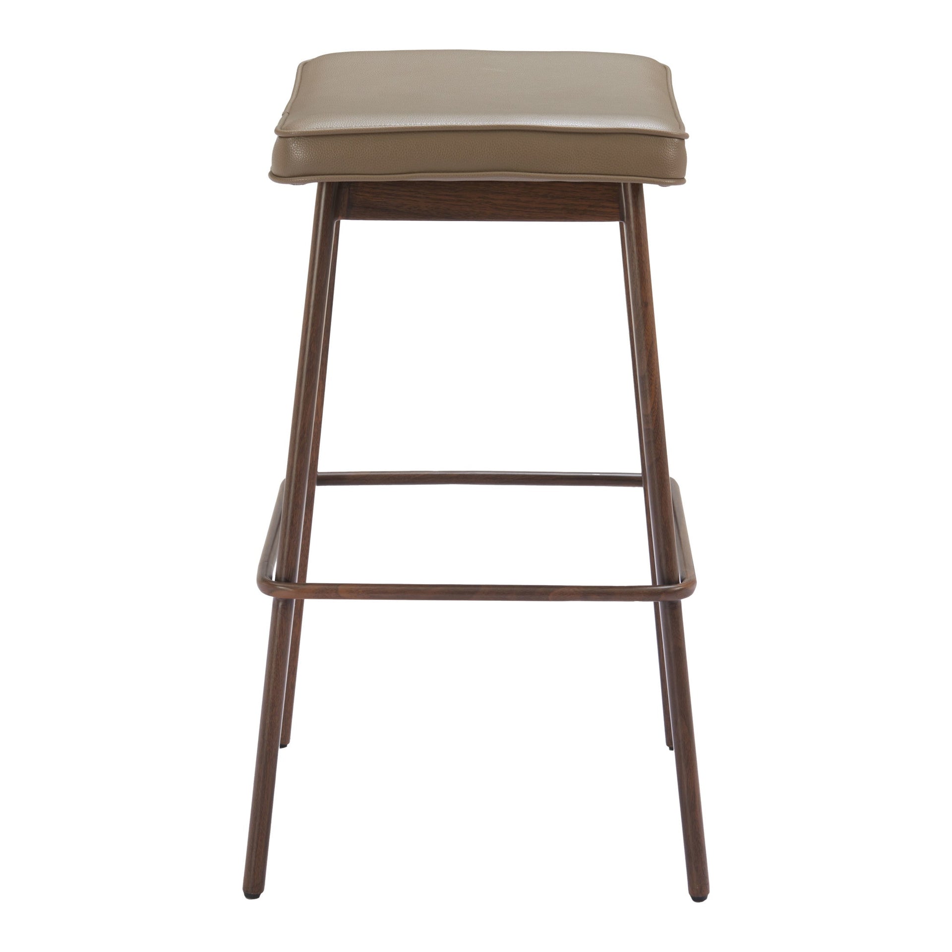 Divat Barstool (Set of 2) Taupe & Walnut