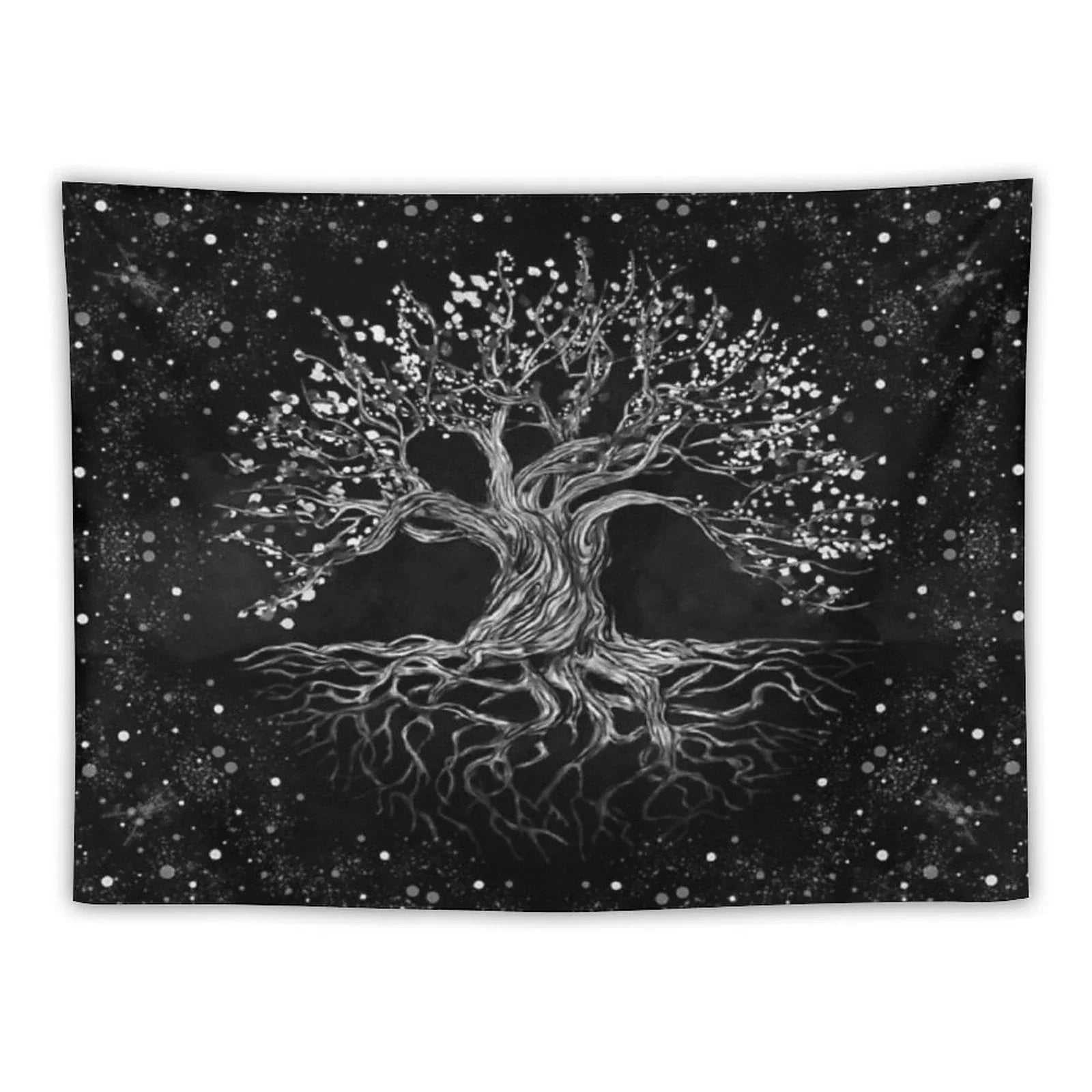 Tree of Life Drawing Black And White Tapestry