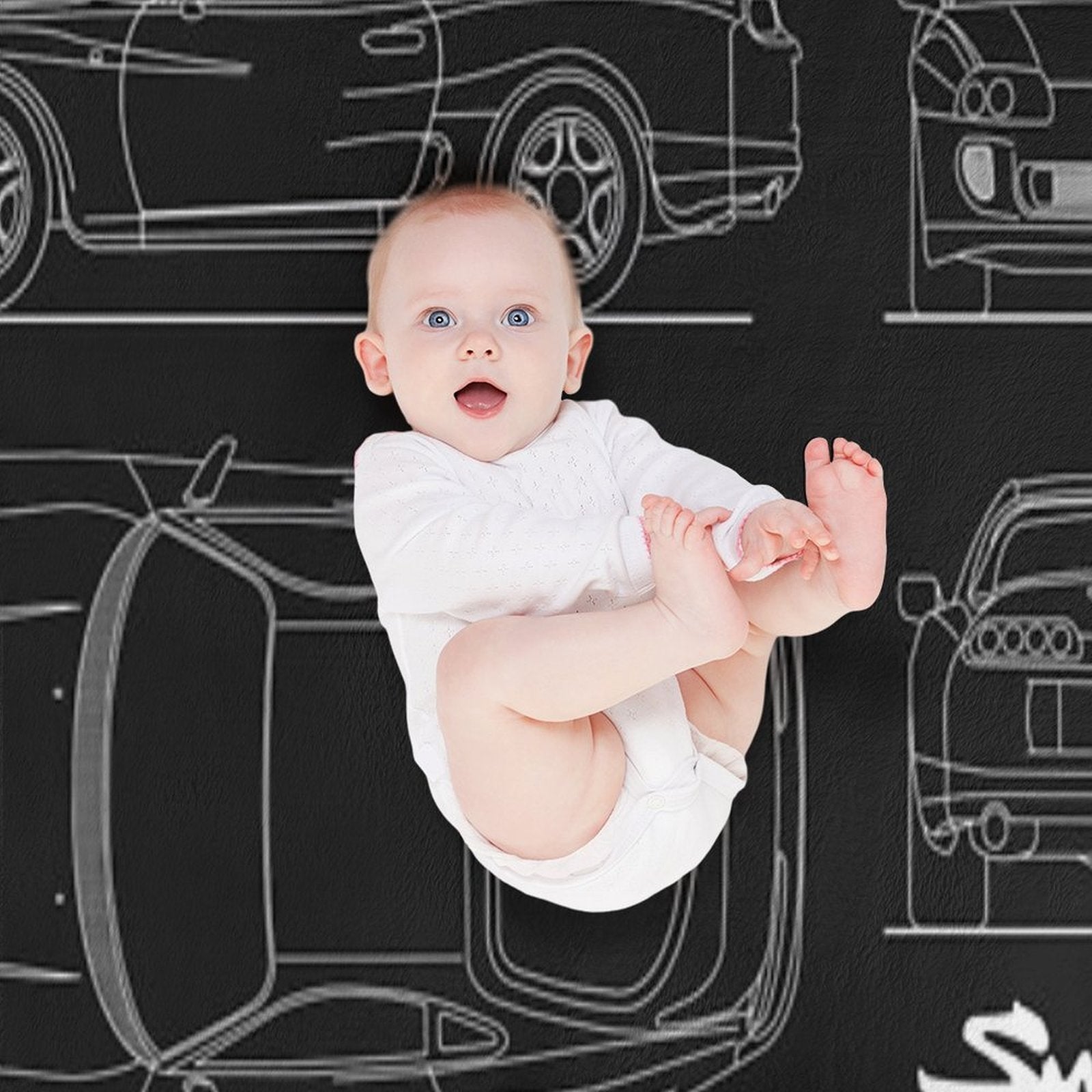 The Supra Blueprint Travel-friendly Throw Blanket