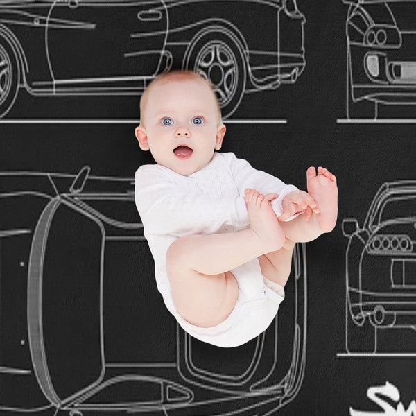 The Supra Blueprint Travel-friendly Throw Blanket
