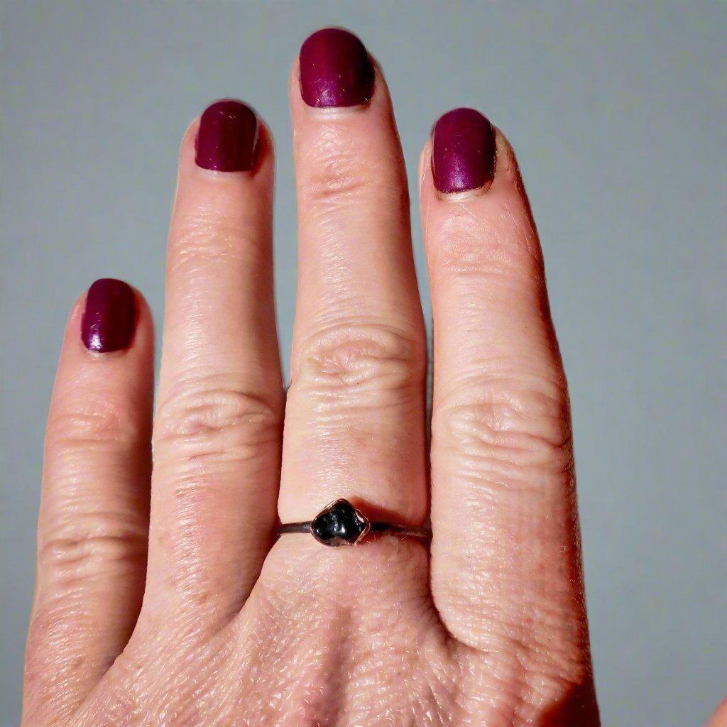 Copper Black Tourmaline Ring - Grounded Self | By Blackbird & Sage