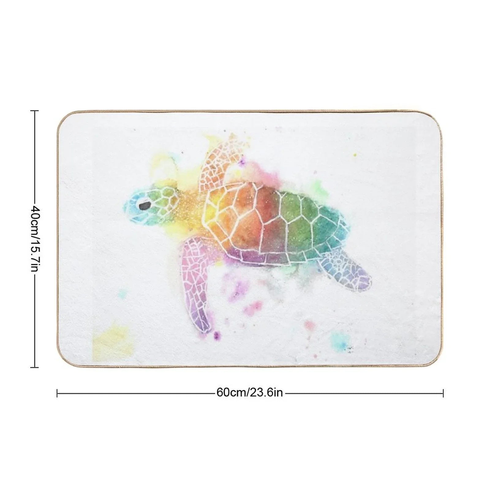 Watercolour Turtle Bath Mat
