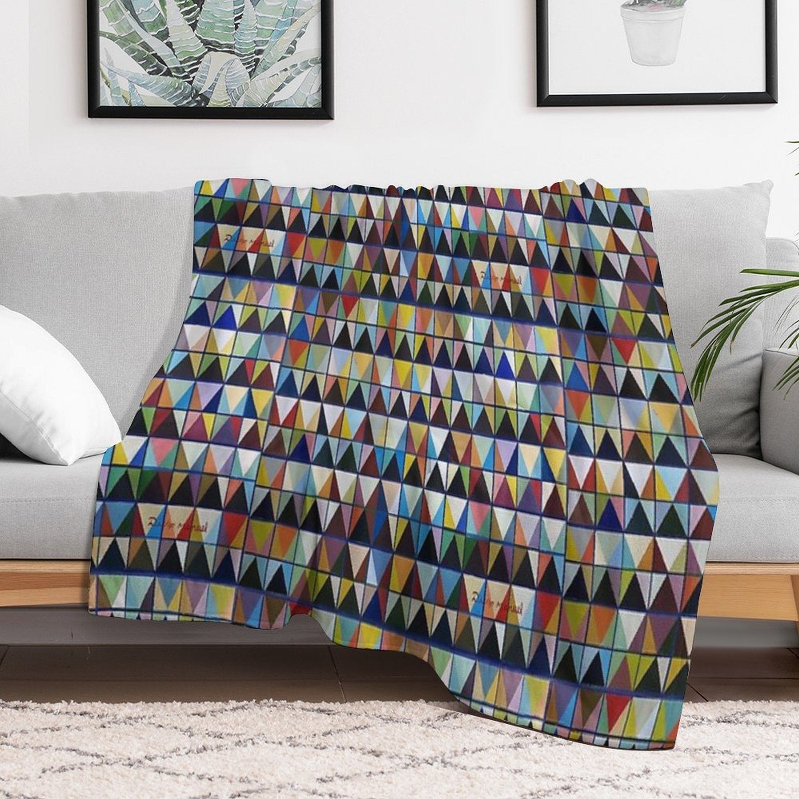 Chromatic Composition 3 Easy Care Throw Blanket