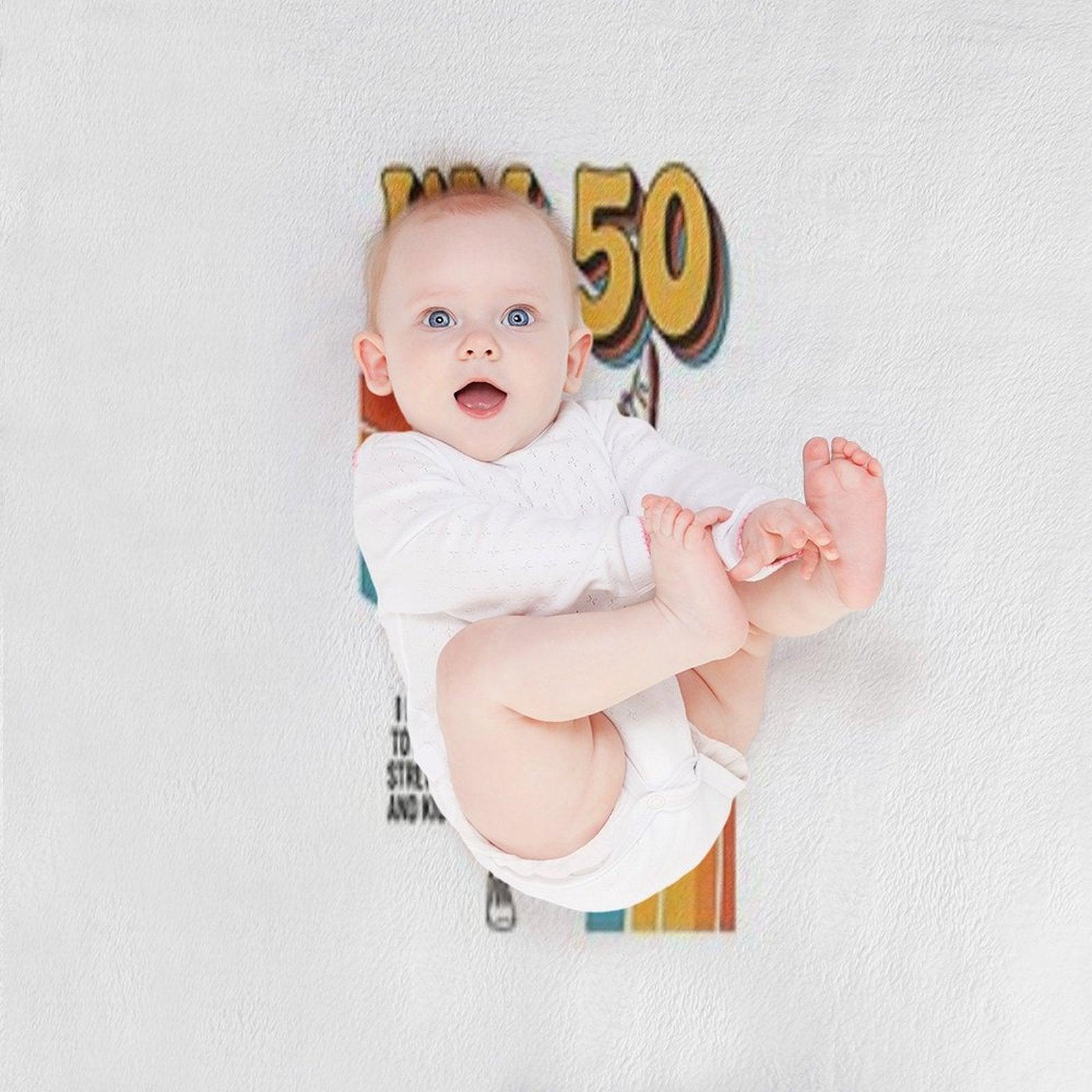 I'm 50 I Like to Kick, Streth, And Kick! Funny 50 Years Old Throw Blanket