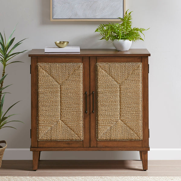 Seagate Handcrafted Seagrass 2-Door Accent Chest