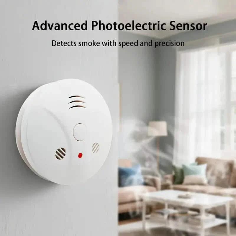 Smoke and Fire Detector Alarm – Portable Photoelectric Fire Alarm with Silence Button