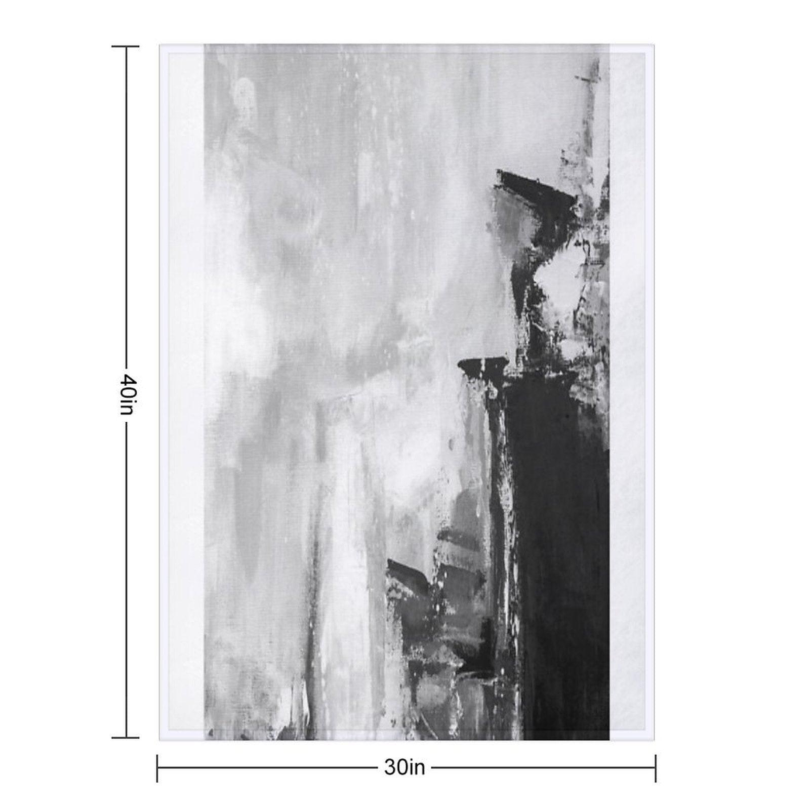 Gray Abstract Throw Blanket