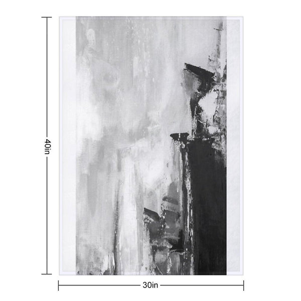 Gray Abstract Throw Blanket