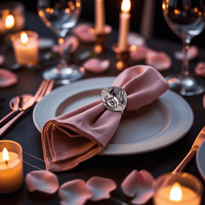 Silver Ladybug Napkin Rings – Set of 4
