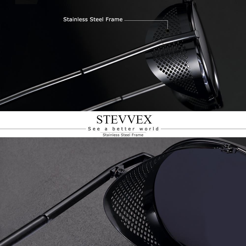 Luxury Round Metal Polarized Steampunk Round Sunglasses Retro sun glasses Glasses Vintage Style For Men and Women With UV400 Protection