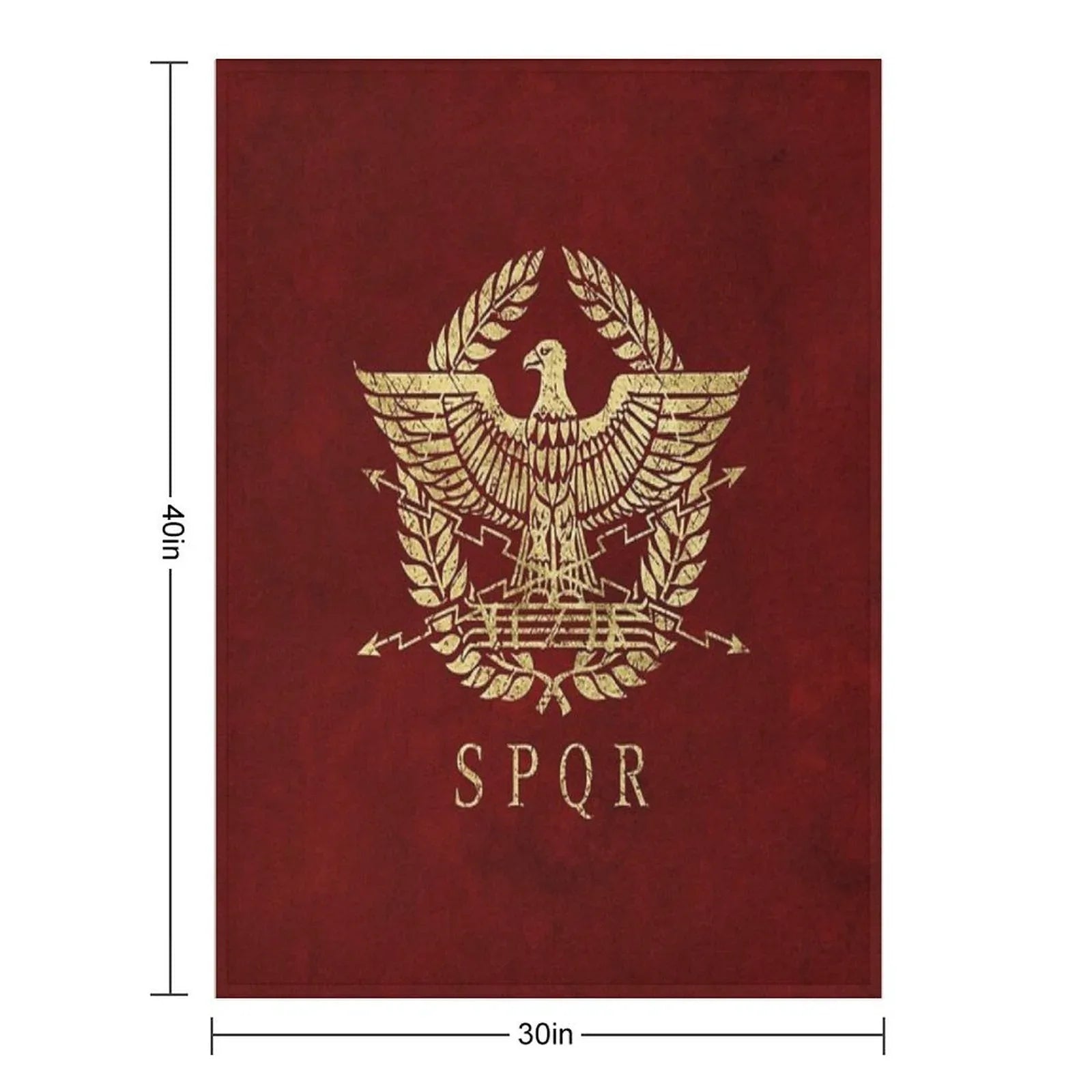 Roman Empire Emblem - Vintage Gold Throw Blanket