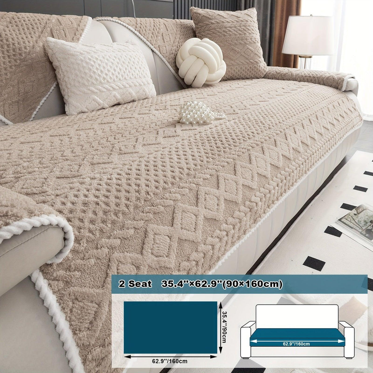 Pet-Friendly Couch Cover for Dogs, Non-Slip & Breathable