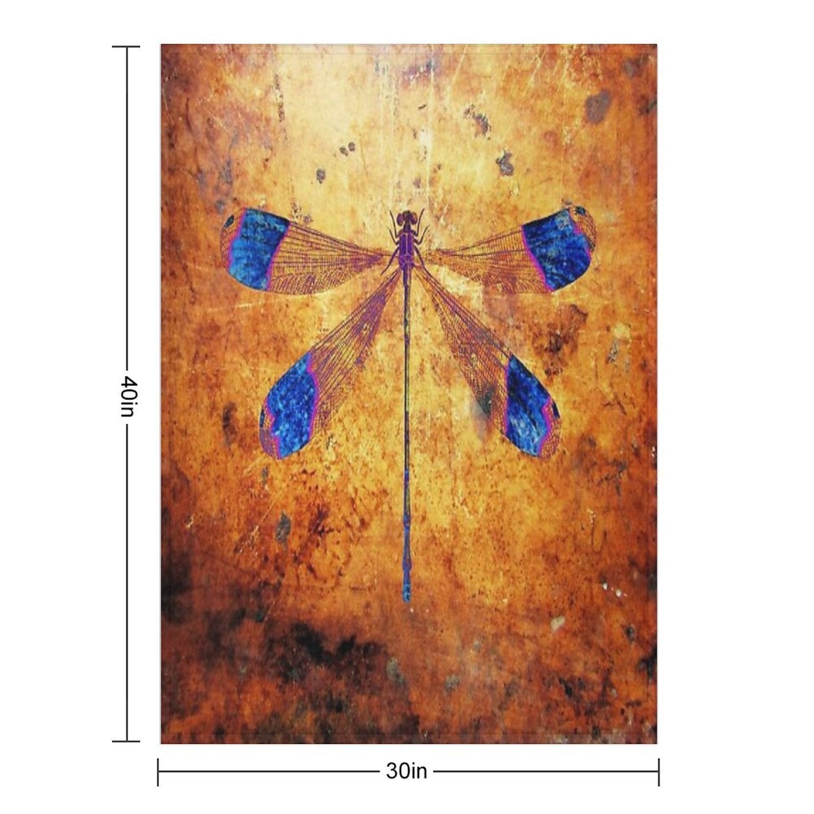 Dragonfly in Amber All-season Throw Blanket