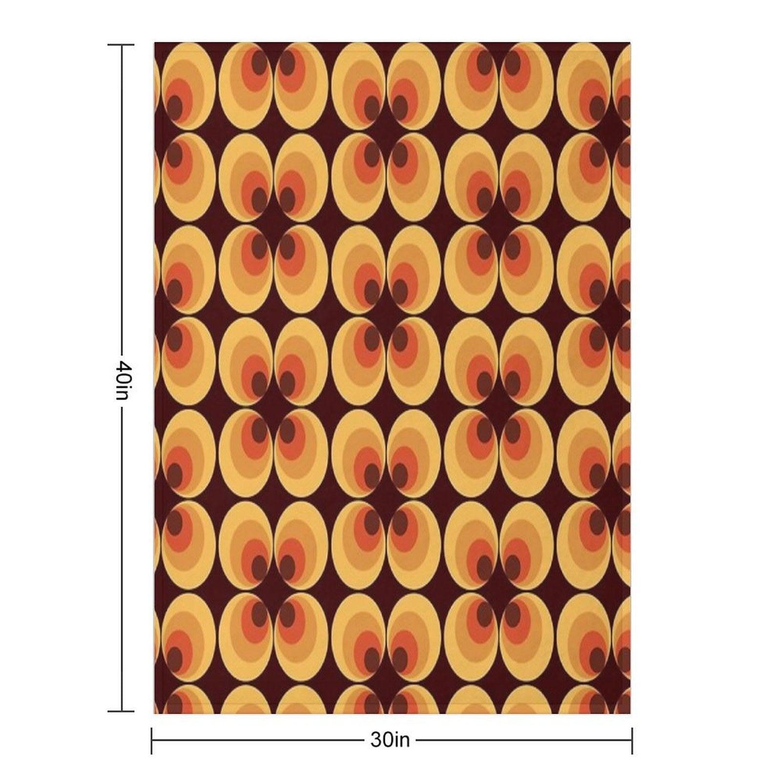 Retro Orange Throw Blanket