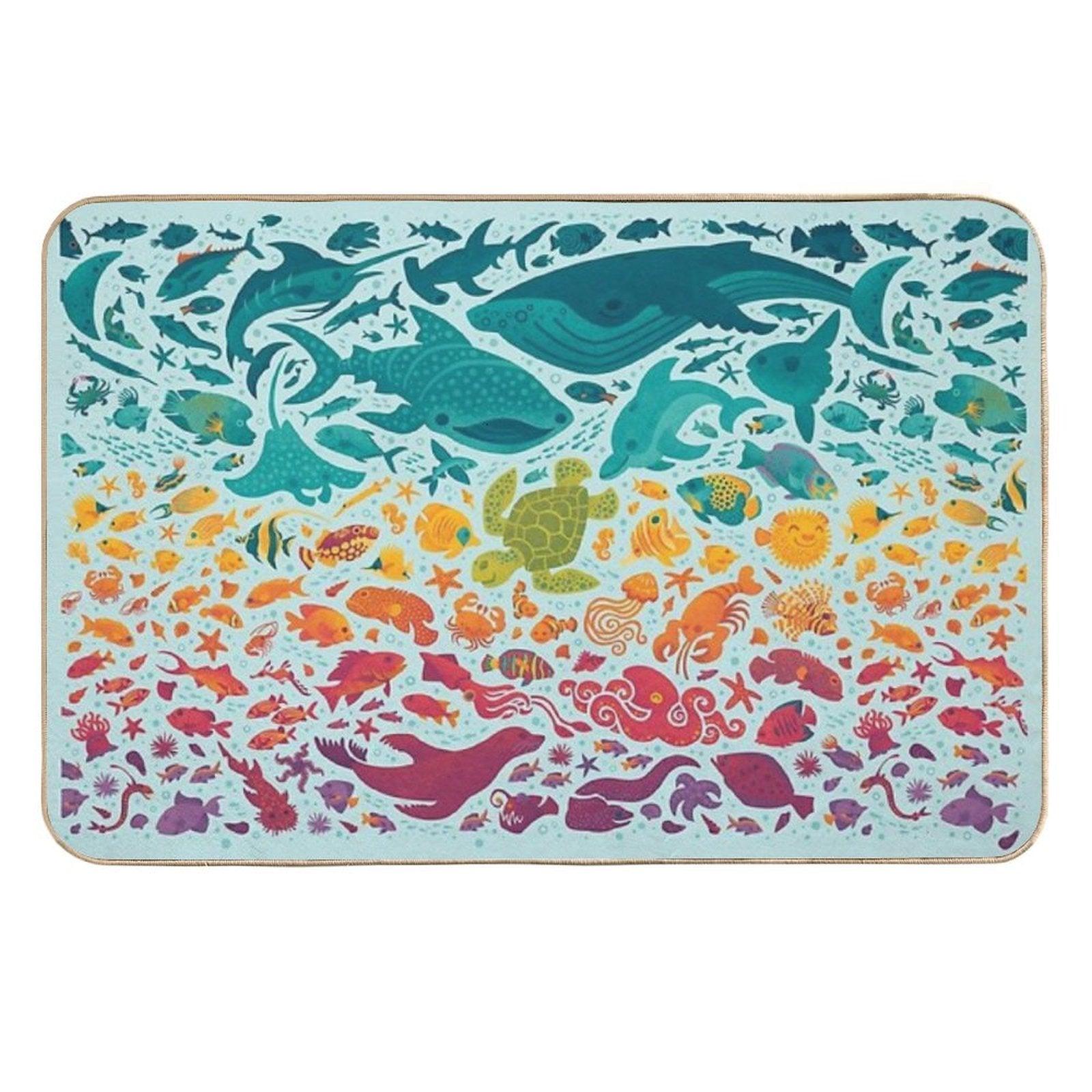 Aquatic Spectrum 2  Light Blue  Toxin-Free Bath Mat