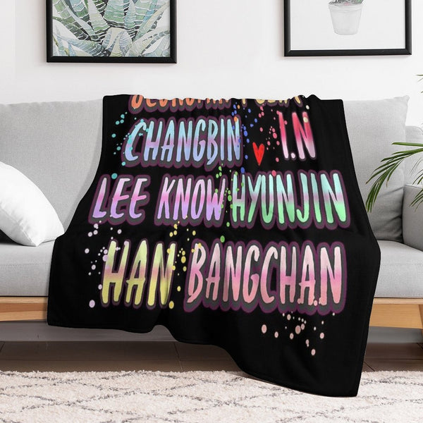 Stray Kids Name Travel-friendly Throw Blanket