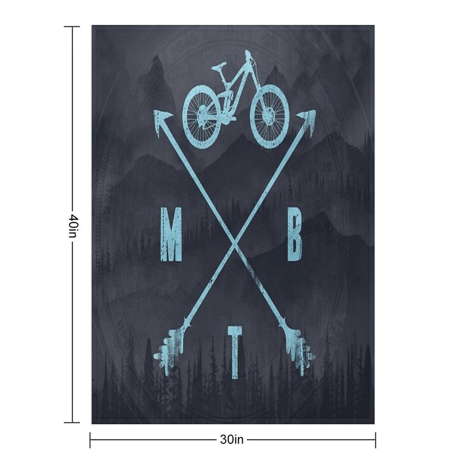 Downhill MTB Throw Blanket