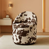 Rotating Brown Storage Ottoman With Hidden Compartment