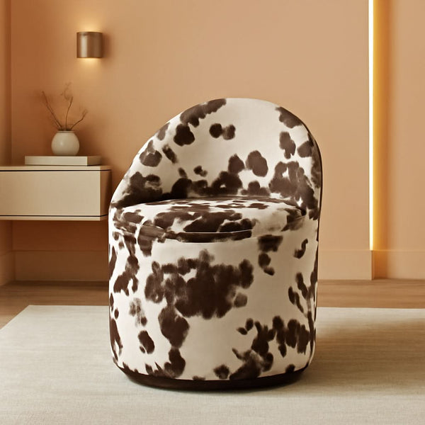 Rotating Brown Storage Ottoman With Hidden Compartment