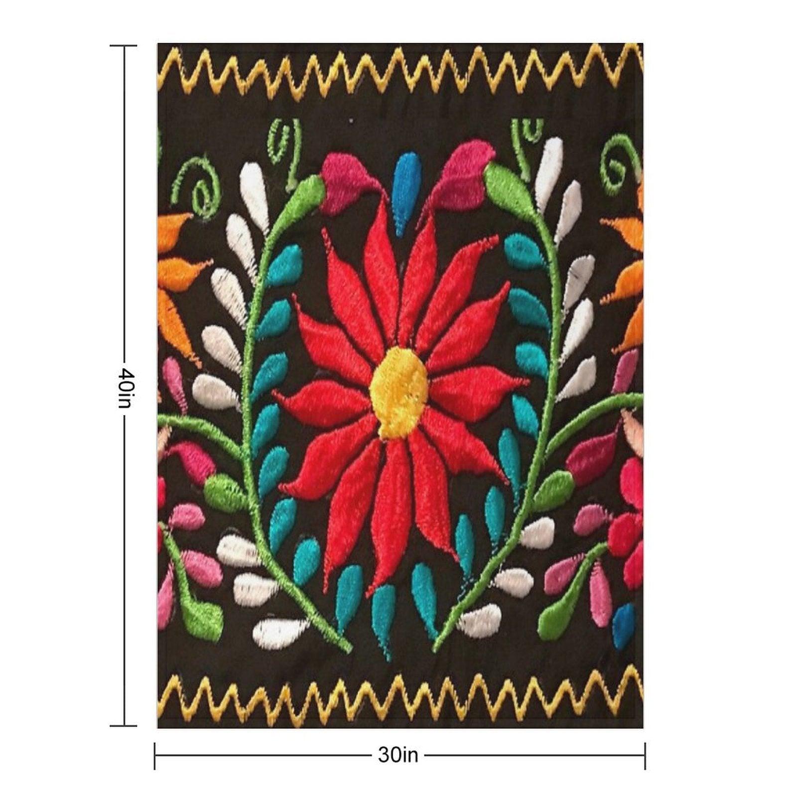 Spanish Flowers Throw Blanket