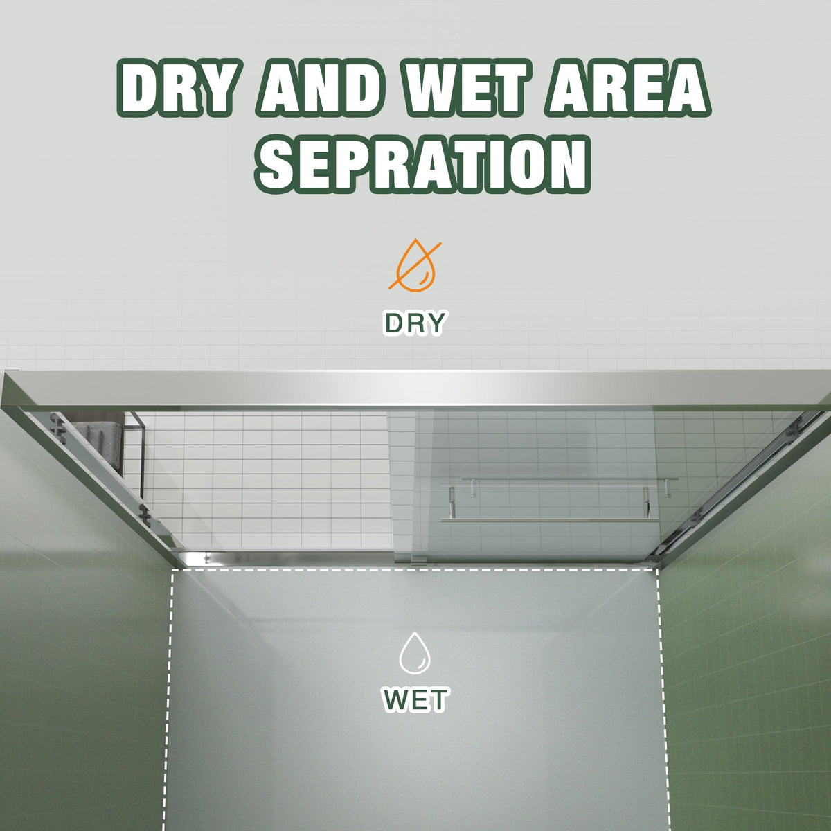 Aluminum Frame Double Sliding Shower Door