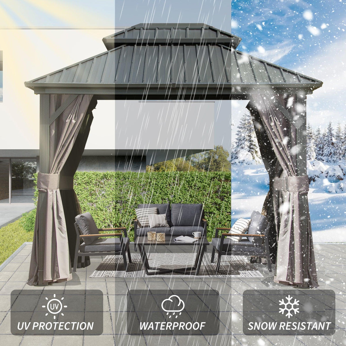 8' x 10' Hardtop Gazebo
